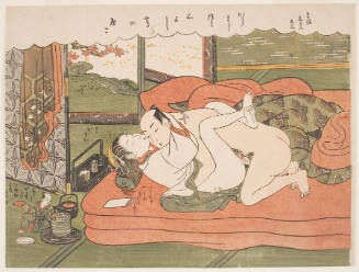 Lovers at the Yoshiwara Pleasure Quarters, scene 23