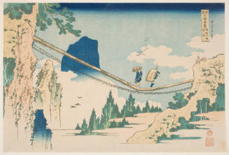The Suspension Bridge on the Border of Hida and Etchū Provinces (Hietsu no sakai tsuribashi)