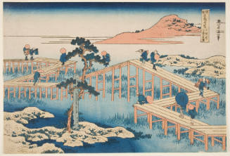 Old View of the Eight-plank Bridge in Mikawa Province (Mikawa no Yatsuhashi no kozu)