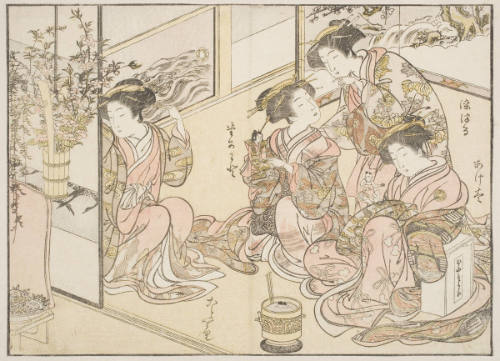 Three Young Women Of Matsune-Ya