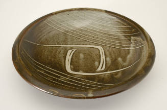 Round Dish with Abstract Design