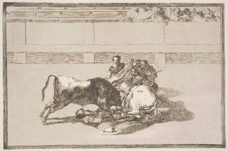 A Picador is Unhorsed and Falls Under the Bull