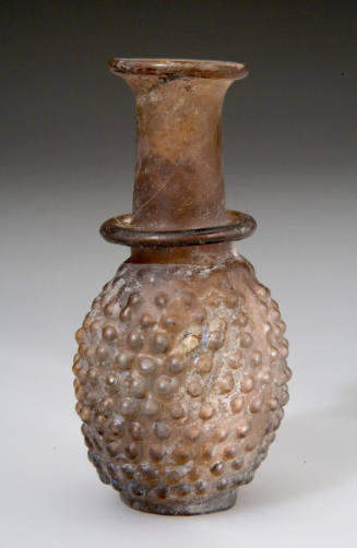 Glass Bottle with Grape Pattern