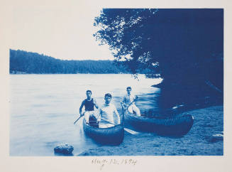 Three Men in Canoes