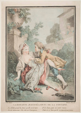 La Servante Justifiee conte de la Fontaine (The Servant Girl Justified from the Fables of la Fontaine), after J.B. Huet