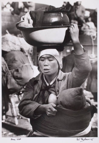 Korean Mother Fleeing Fighting Around Seoul