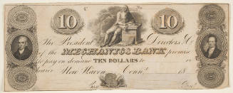 Ten Dollar Bank Note from Mechanics Bank
