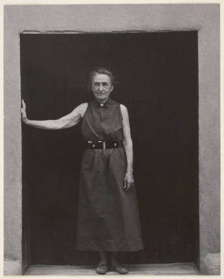 Georgia O' Keeffe Standing in a Doorway, Abiquiu, New Mexico