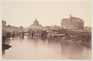 View of the Castel Sant'Angelo and St. Peter's from the Tiber