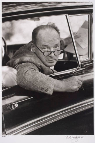 Vladimir Nabokov Looking out Car Window, Ithaca, New York, 1958