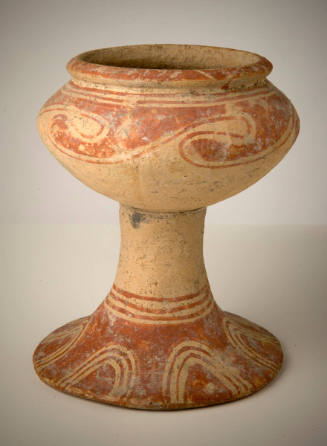 Pedestal Cup with Tall Foot and Everted Rim