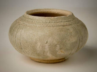 Round Vessel with Incised Lines and Decoration around Neck