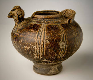 Lime-Paste Jar in the Form of a Bird and with Incised Design