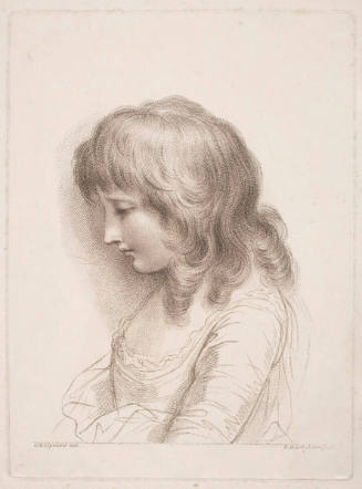 Ideal Head: a Girl in Profile Looking Left