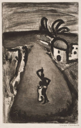 Landscape with a Negress Carrying a Jug on her Head (Paysage avec Négresse portant une cruche sur la tête)