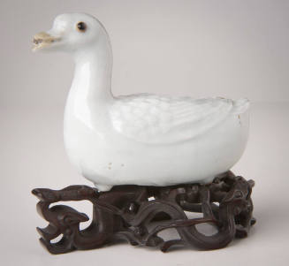 Small Duck Figurine (with wooded stand)