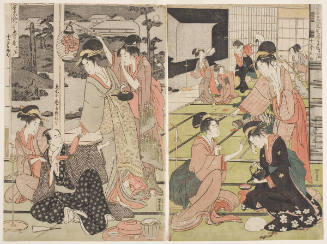 The Chushingura Drama Parodied by Famous Beauties: A Set of Twelve Prints-Act 11 (Komei bijin mitate chushingura junimai tsuzuki: juichi-danme)
