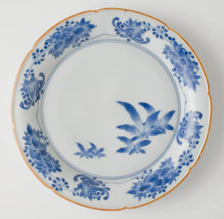 Plate with Maple Leaf and Floral Decoration