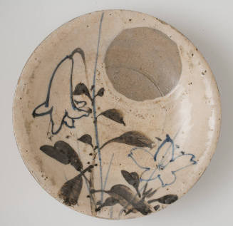 Dish with Design of Autumn Flowers and the Moon