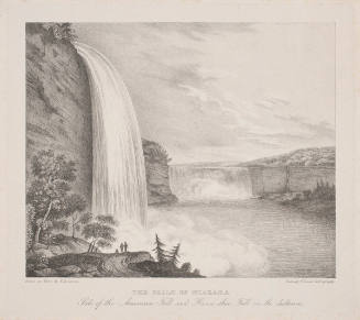 The Falls of Niagara, Side of the American Falls and Horse shoe Fall in the distance