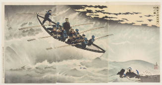 Illustration of Our Troops Occupying and Landing at Rongcheng Bay