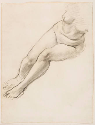 Sketch of Seated Female Nude