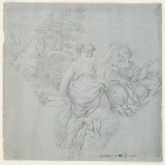 Calliope And Melpomene (Design For A Pendentive Fresco)