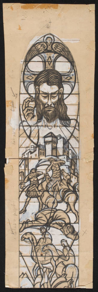 Prep. Sketch For Center Panel Of The Christus Transept