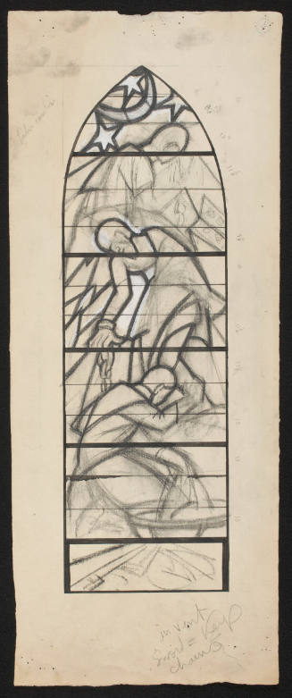 Prelim. Sketch For Window 4, The Tailor'S Conversion