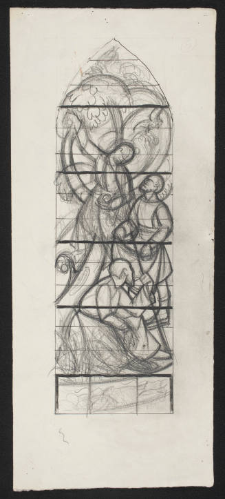 Prelim. Sketch For Window 5, Timothy Picking Fruit For St. Paul
