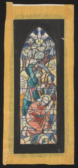 Prep. Sketch For Window 6, The Martyrdom Of St. Paul