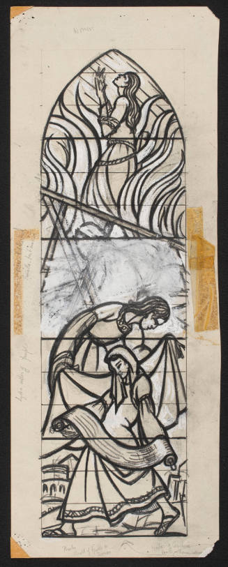 Prelim. Sketch For Window 10, Women In The Life Of St. Paul