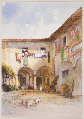 A Courtyard at Siena, October 1882