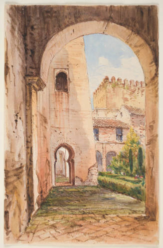 The Garden of Lindaraja Seen Through an Archway, The Alhambra, July 23, 1884