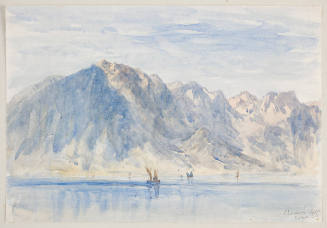 A Scene with Boats on Lake Geneva, Clarens, September 1885