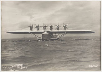 Untitled | Dornier DO-X flying boat taxiing on open water