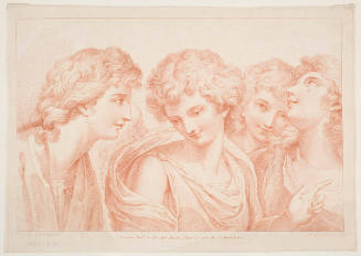 Group of Four Female Faces (Angels)