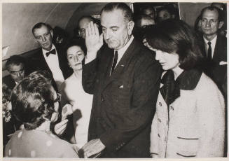 Lyndon Baines Johnson Sworn in as President Aboard Air Force One