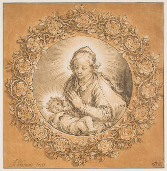 Mary adoring Infant Jesus