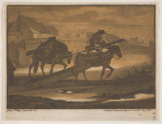 Rider with Two Pack Horses, after Georg Philipp Rugendas l
