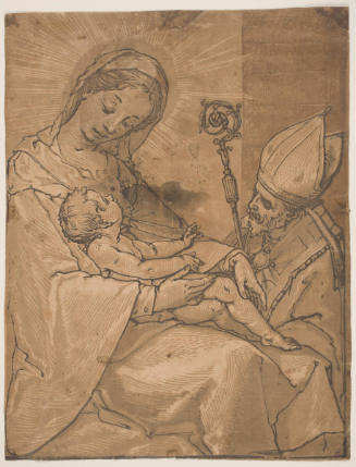 VIrgin and Child with Bishop