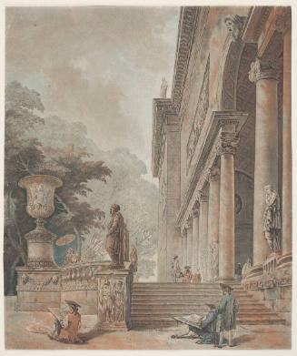 Colonnade and Gardens of the Palazzo Medici, Rome (Colonade et jardins du palais Medicis)