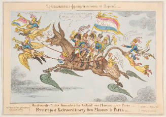 French Post Extraordinary from Moscow to Paris - copied from a Russian Print