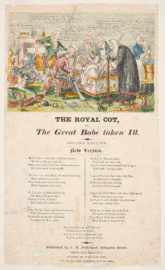 The Royal Cot, or The Great Babe taken Ill