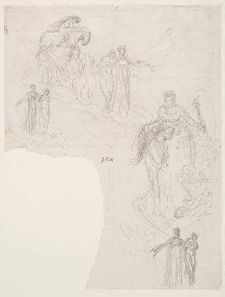 A Sheet of Studies, Including a Sketch for Phoebus and Boreas