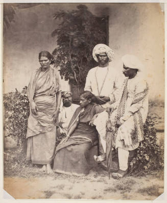 Untitled (three men and two women of the cooja caste, Andhra, India)