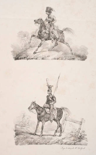 "Cavalier at a Gallop" and "Mounted Lancer"