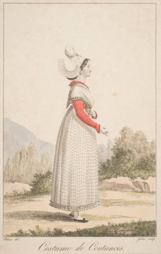 Woman with Red Sleeves, Costumes de Coutances