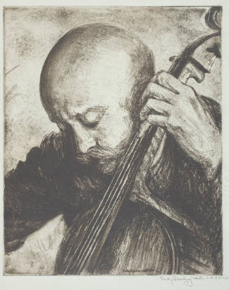 Bach ("Posed for by Bedrich Vaska, Cellist")