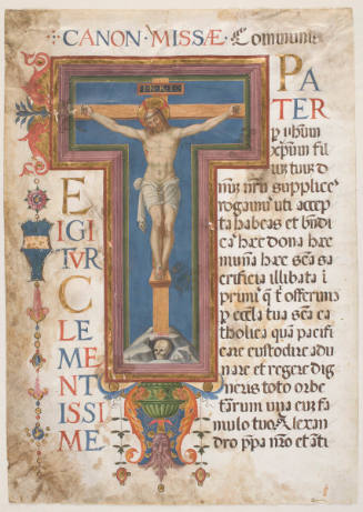Leaf from a Missal, Beginning of the Canon of the Mass